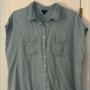 Torrid Denim Blue Sleeveless Shirt
